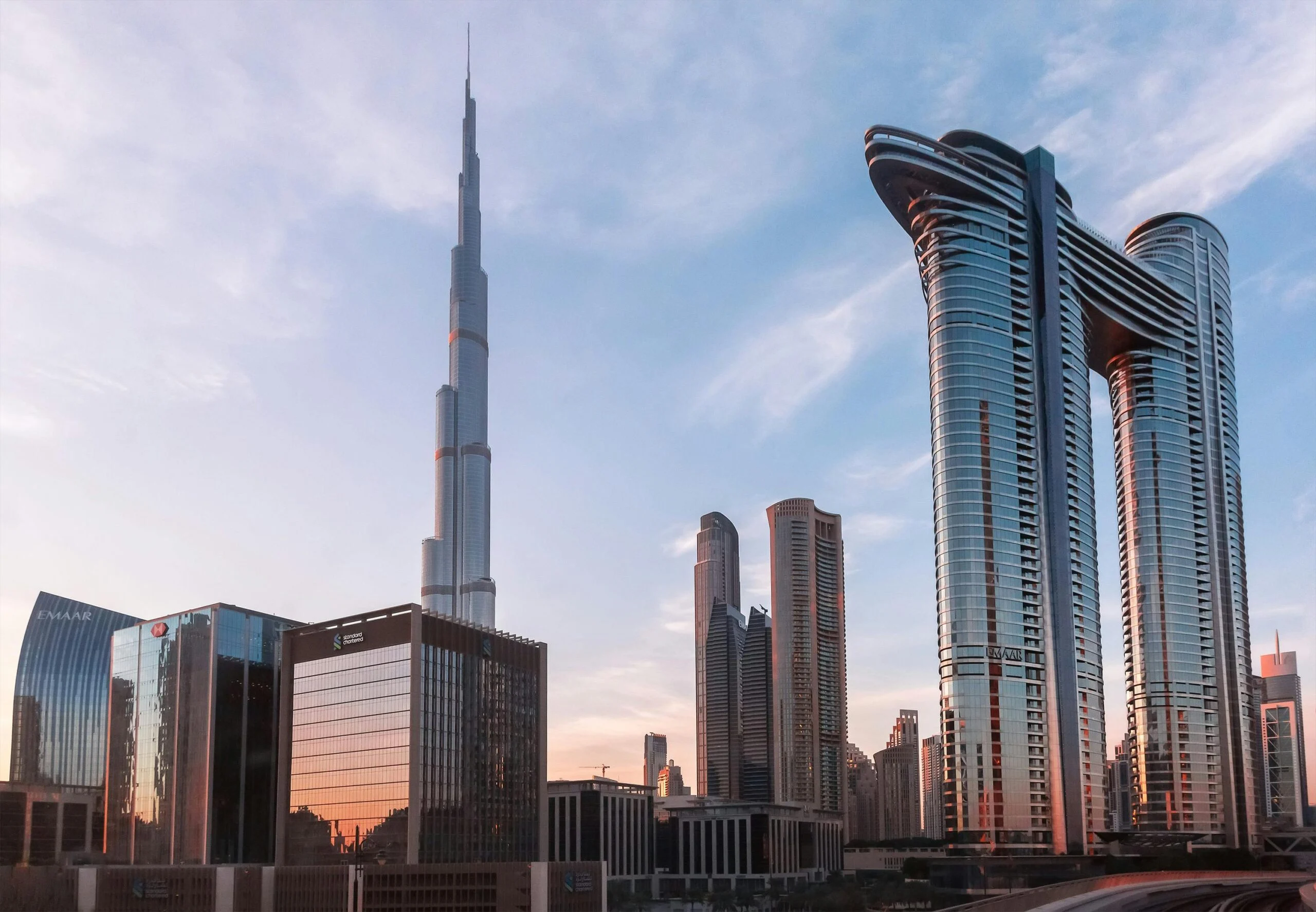 Skycrapers At Sunset Scaled 1
