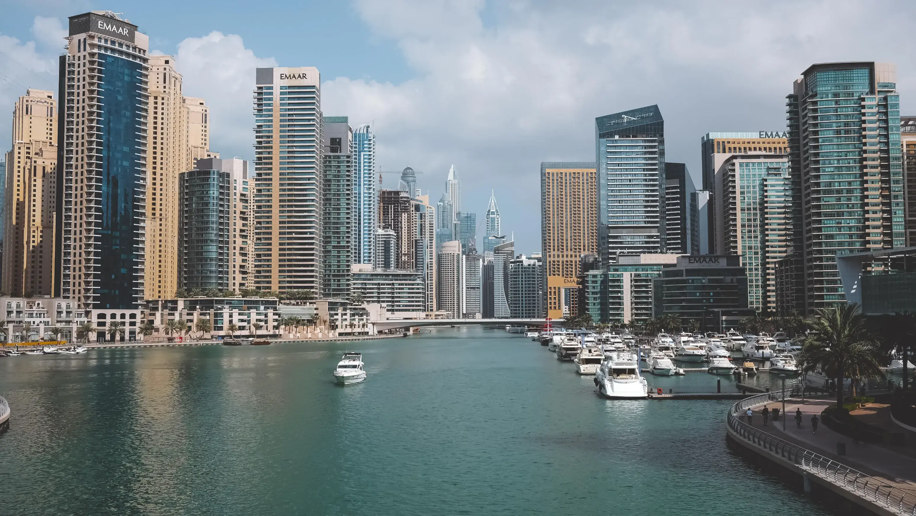 High Rise Buildings Near Body Of Water